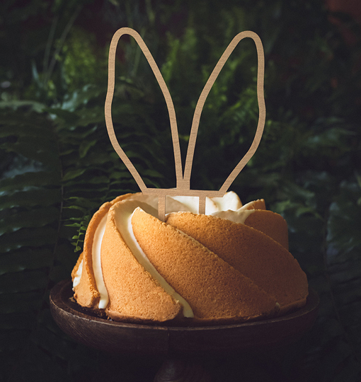 Wooden Cake Topper | Bunny Ears