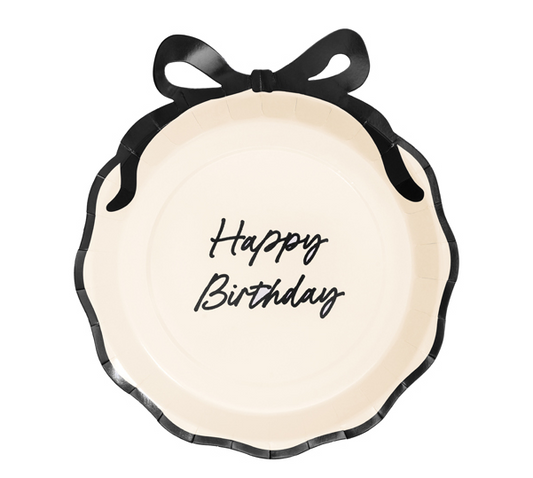 Happy Birthday Dinner Plates w/Bow
