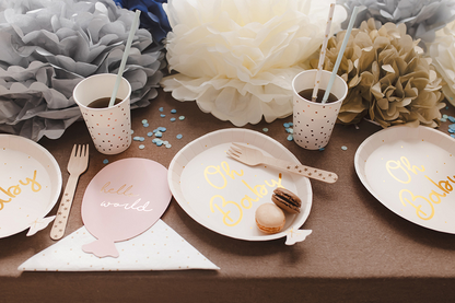 Oh Baby Balloon Paper Plates