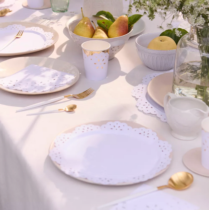 Broderie Anglaise Lace White Small Napkins