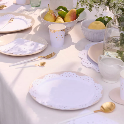 Broderie Anglaise Lace White Side Plates