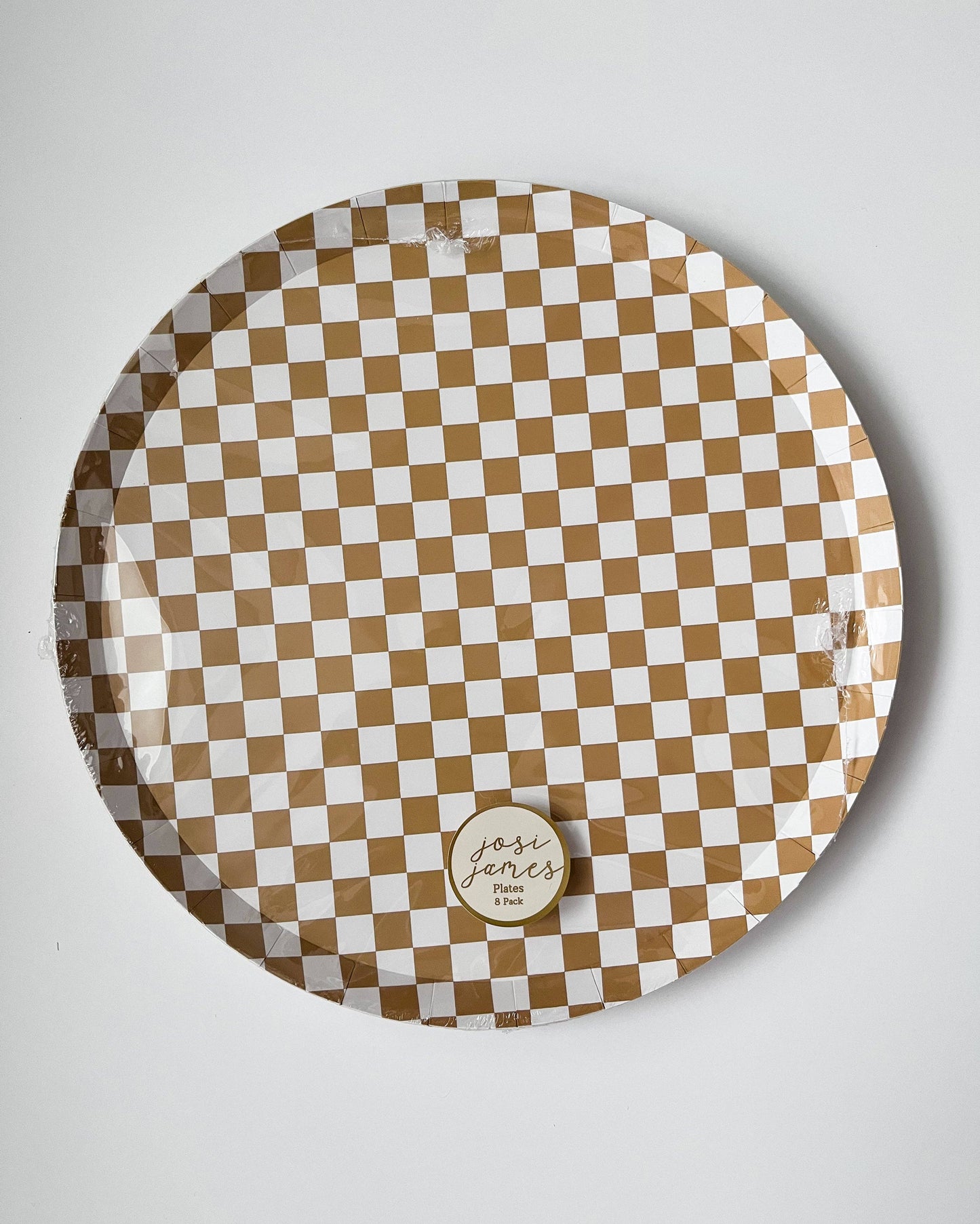 Checkered Gold Matte Plate XL