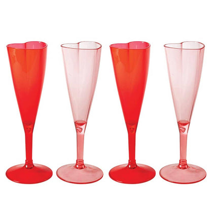 Acrylic Heart Champagne Flutes