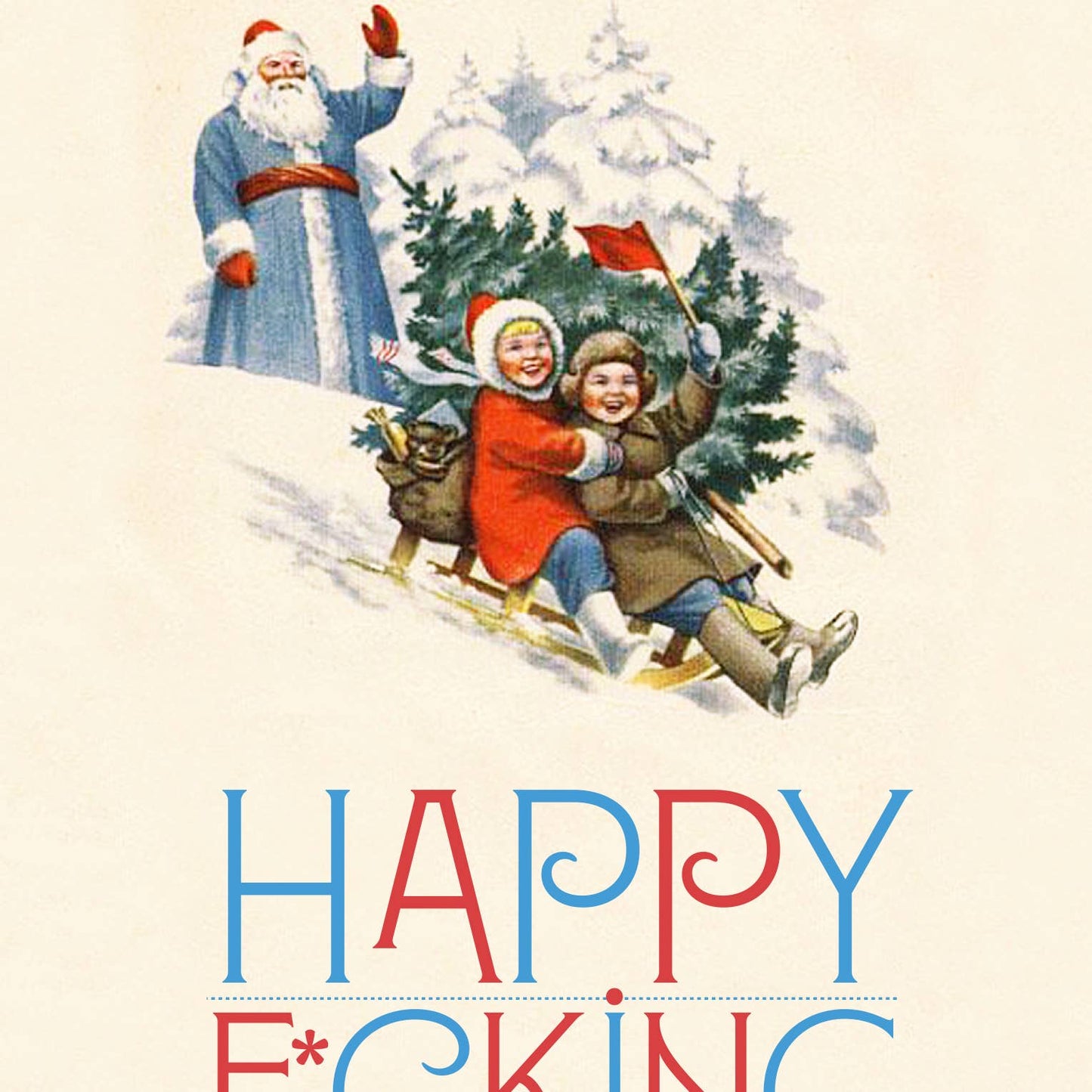 SANTA KIDS HOLIDAYS christmas card