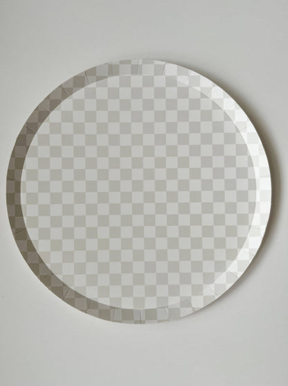 Checkered Light Gray Plate XL