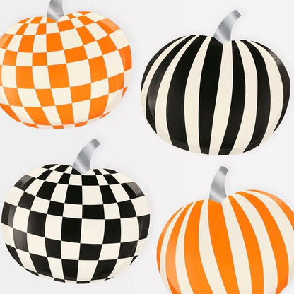 Mod Pattern Pumpkin Plates