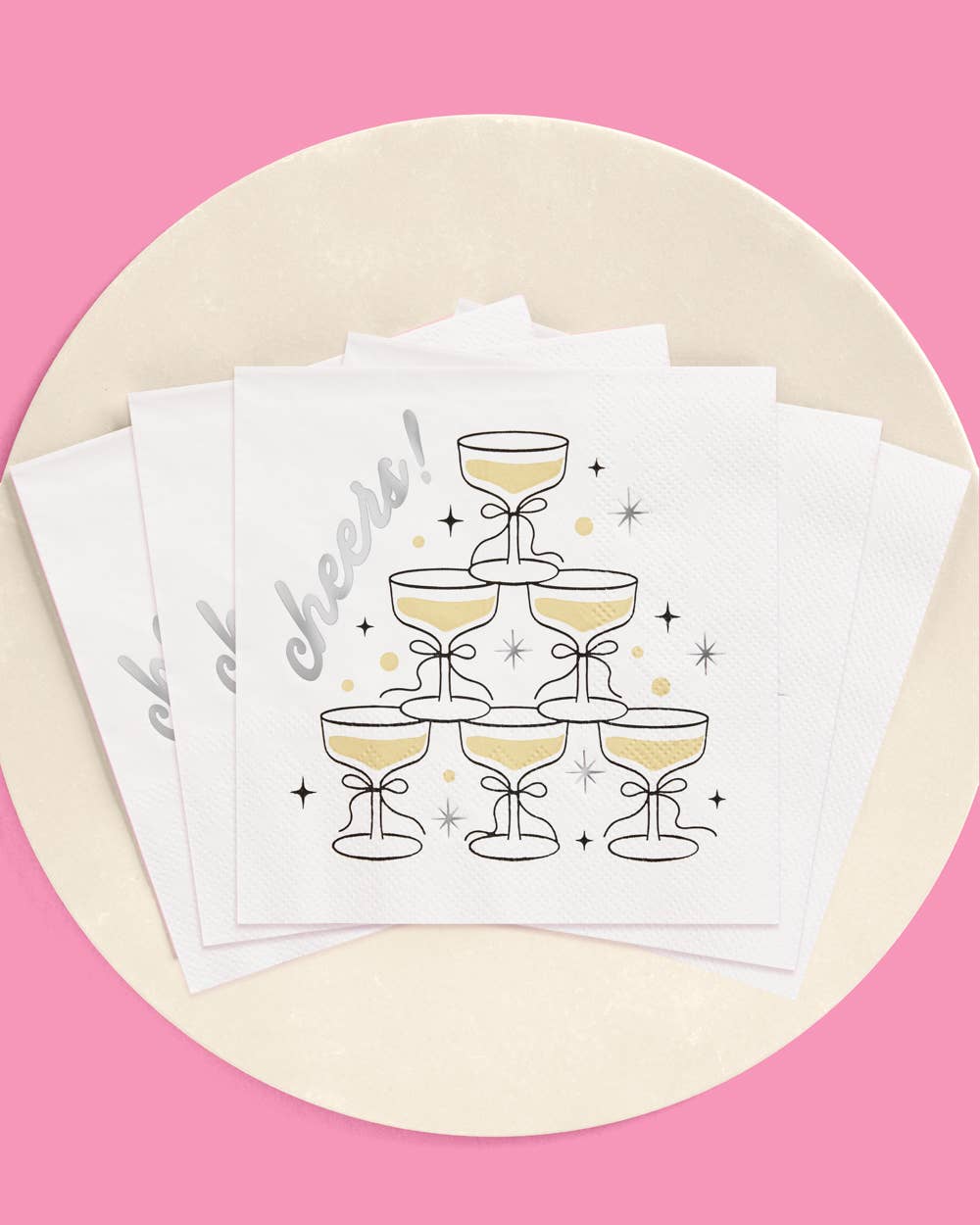 Gold Cheers Coupe Napkins