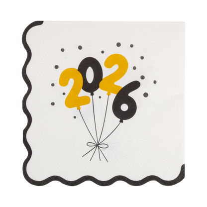 2026 Balloons Cocktail Napkin