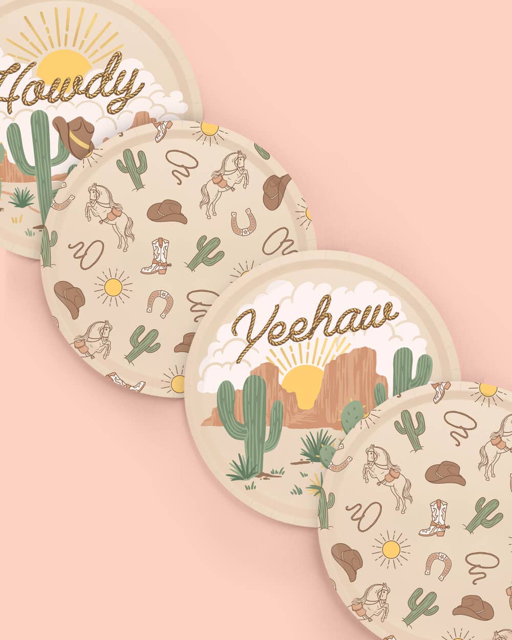 Western Rodeo Paper Plates