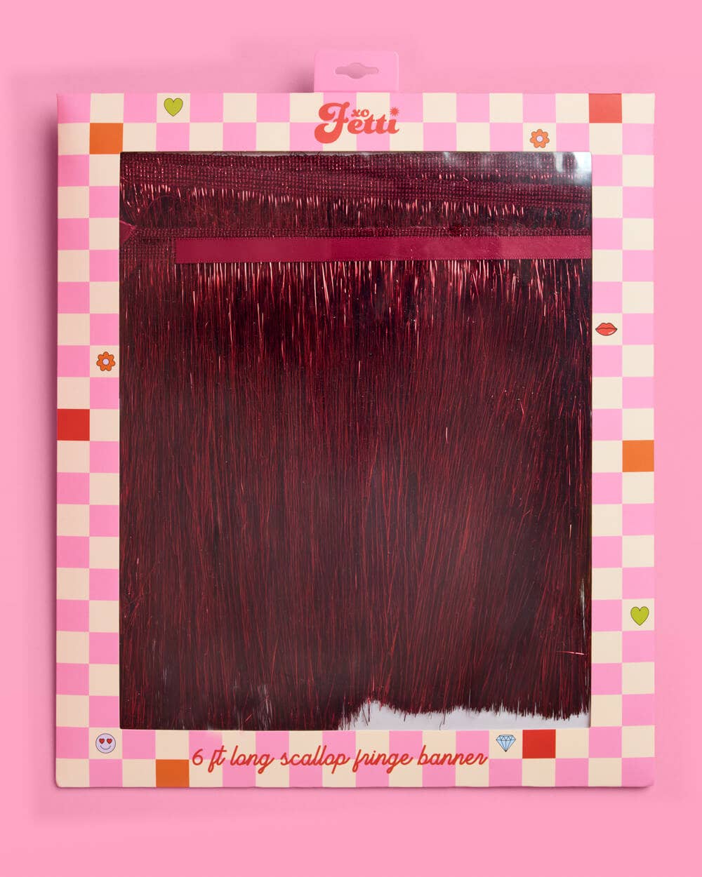 Burgundy Fringe Banner