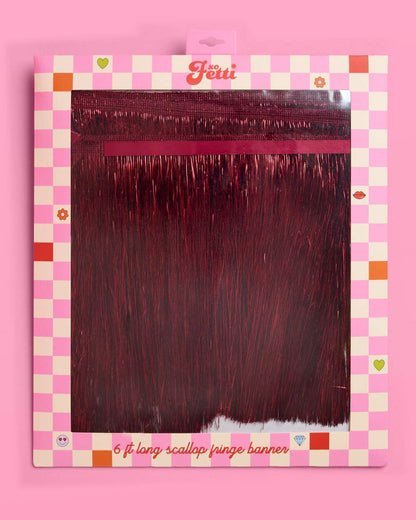 Burgundy Fringe Banner