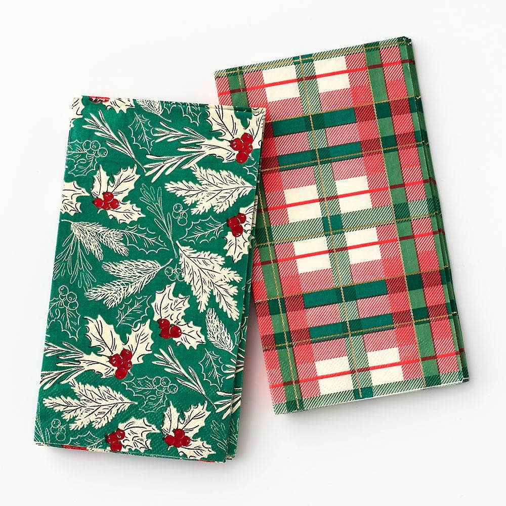 Holiday Plaid Guest Napkin