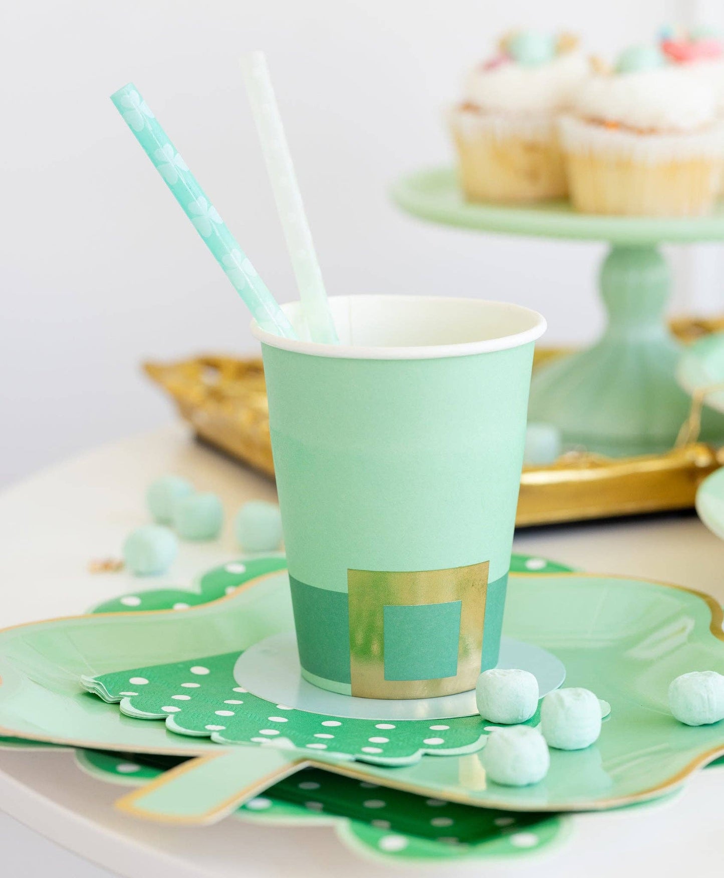 Green Color Changing Straws