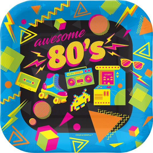 80's Theme Party Dessert Plate (16ct)