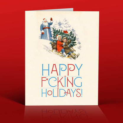 SANTA KIDS HOLIDAYS christmas card