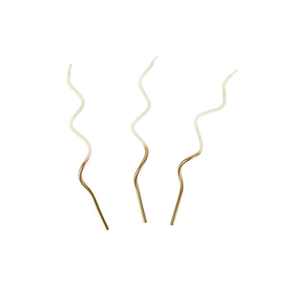 Gold & White Twist Birthday Candle