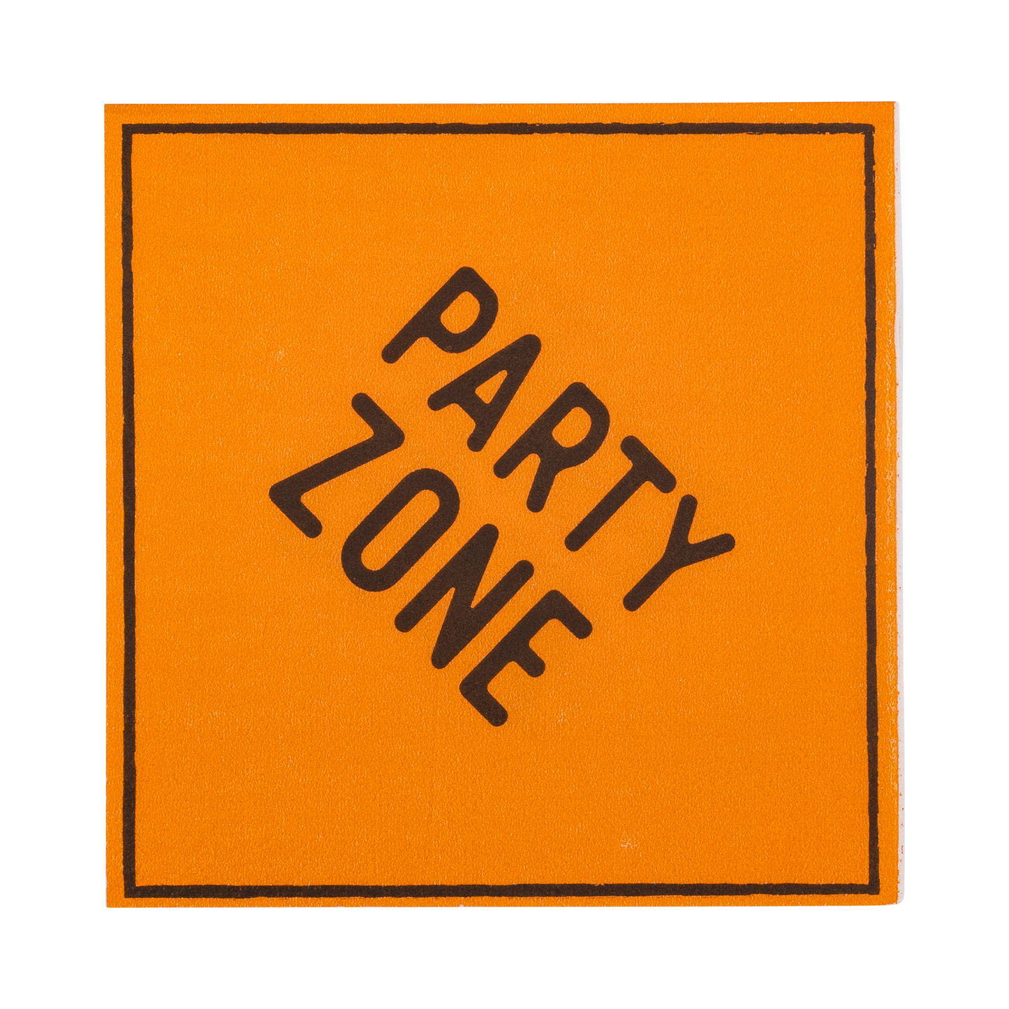 Orange Construction Sign Cocktail Napkin