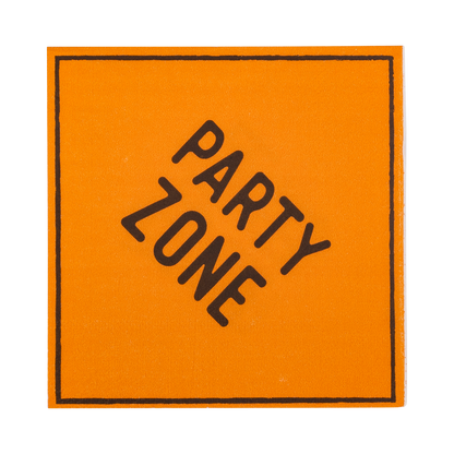 Orange Construction Sign Cocktail Napkin