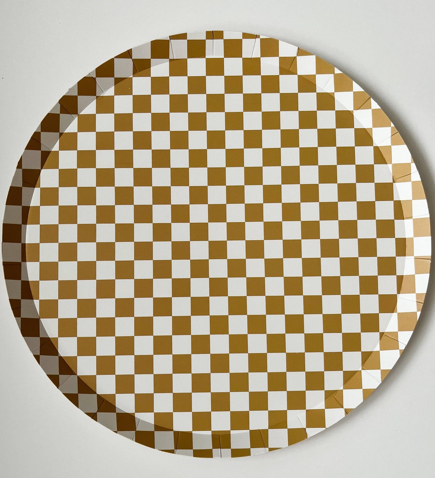 Checkered Gold Matte Plate XL