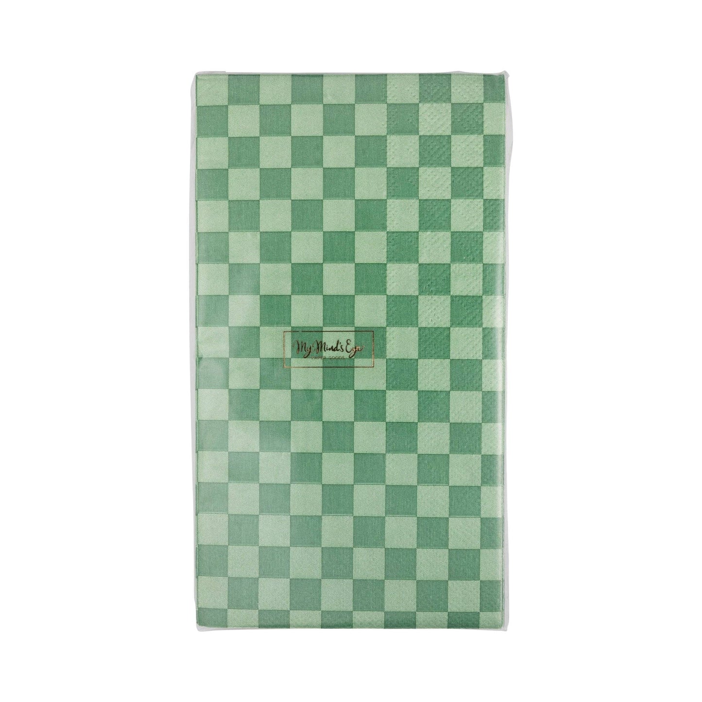 Green Checkers Paper Napkins