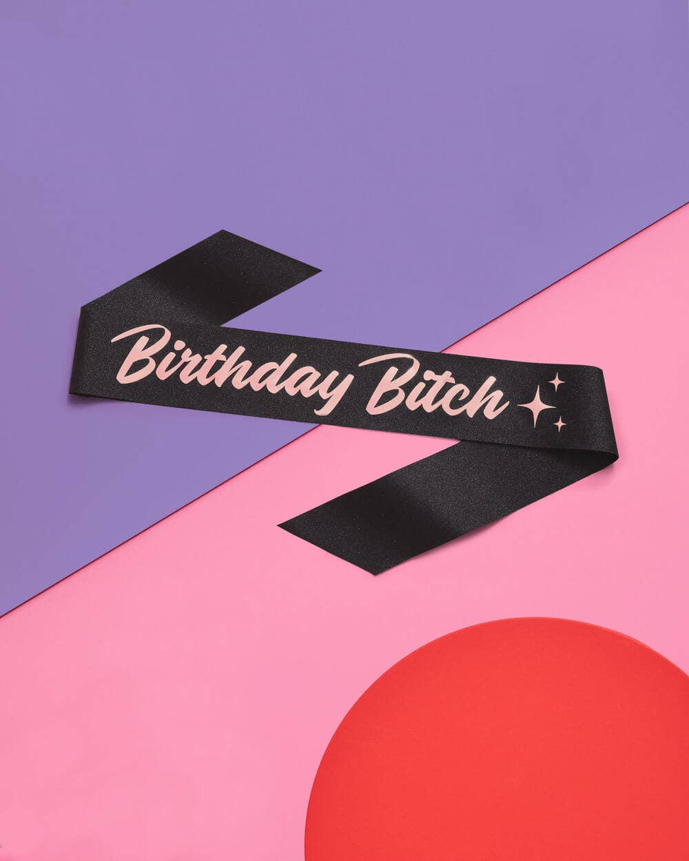 Birthday Party Black Glitter Sash