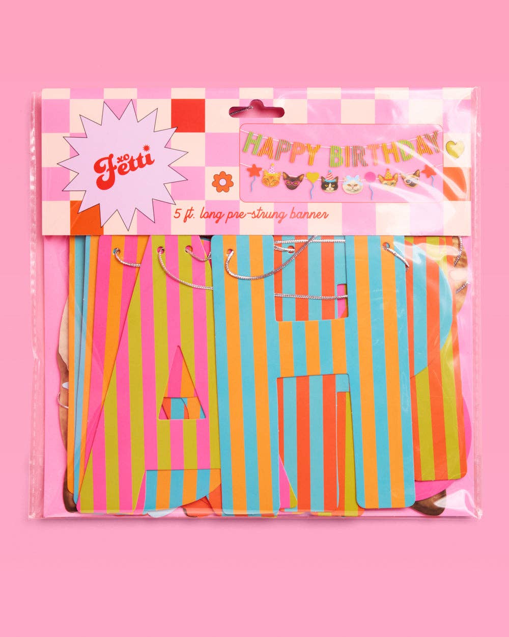 Happy Birthday Cat Party Banner