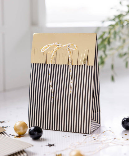 Classic Black and Gold Treat Bags