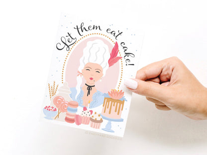 Let Them Eat Cake Marie Antoinette Greeting Card
