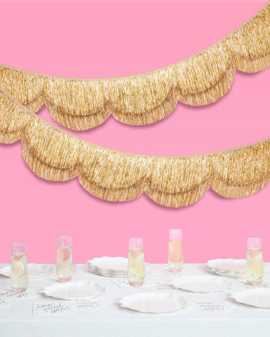 Stay Golden Scalloped Fringe