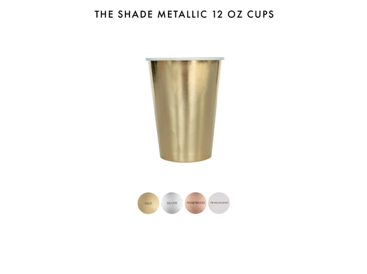 Shades Gild 12 oz Cups - 8 Pk. - 4 Color Options