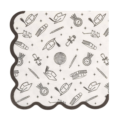 Grad Icon Foil Napkin Cocktail