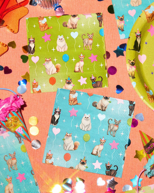 Cat Party Dinner Napkins