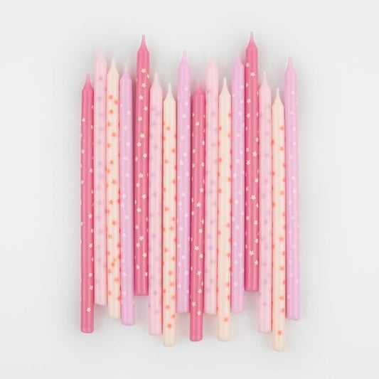 Pink Stars Candles