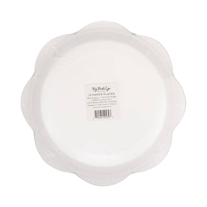 Blue Gingham Paper Plate