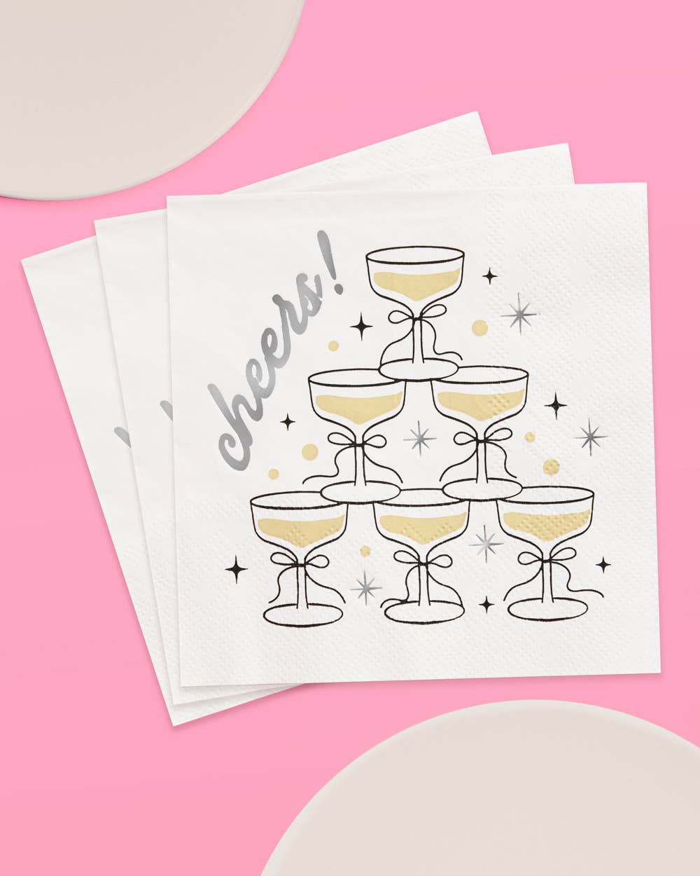 Gold Cheers Coupe Napkins