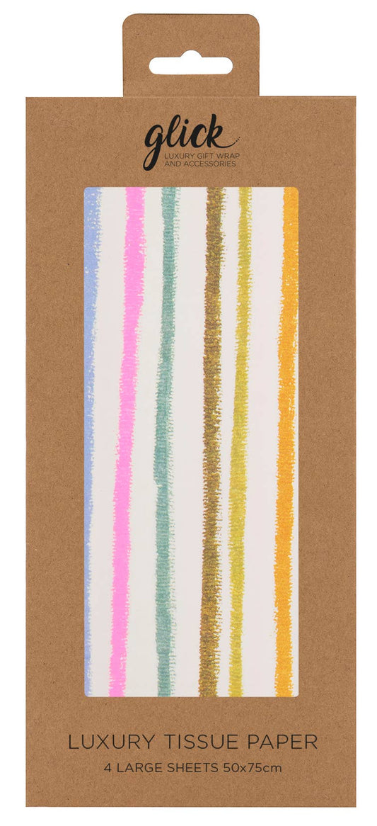 TISSUE - STEPHANIE DYMENT MULTI STRIPE (4 SHEETS)