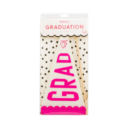 Pink Grad Felt Pennant Banner