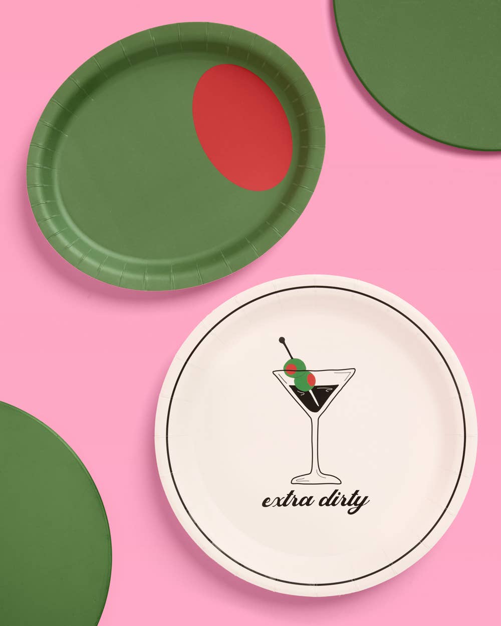 Martini and Olive Plate Set