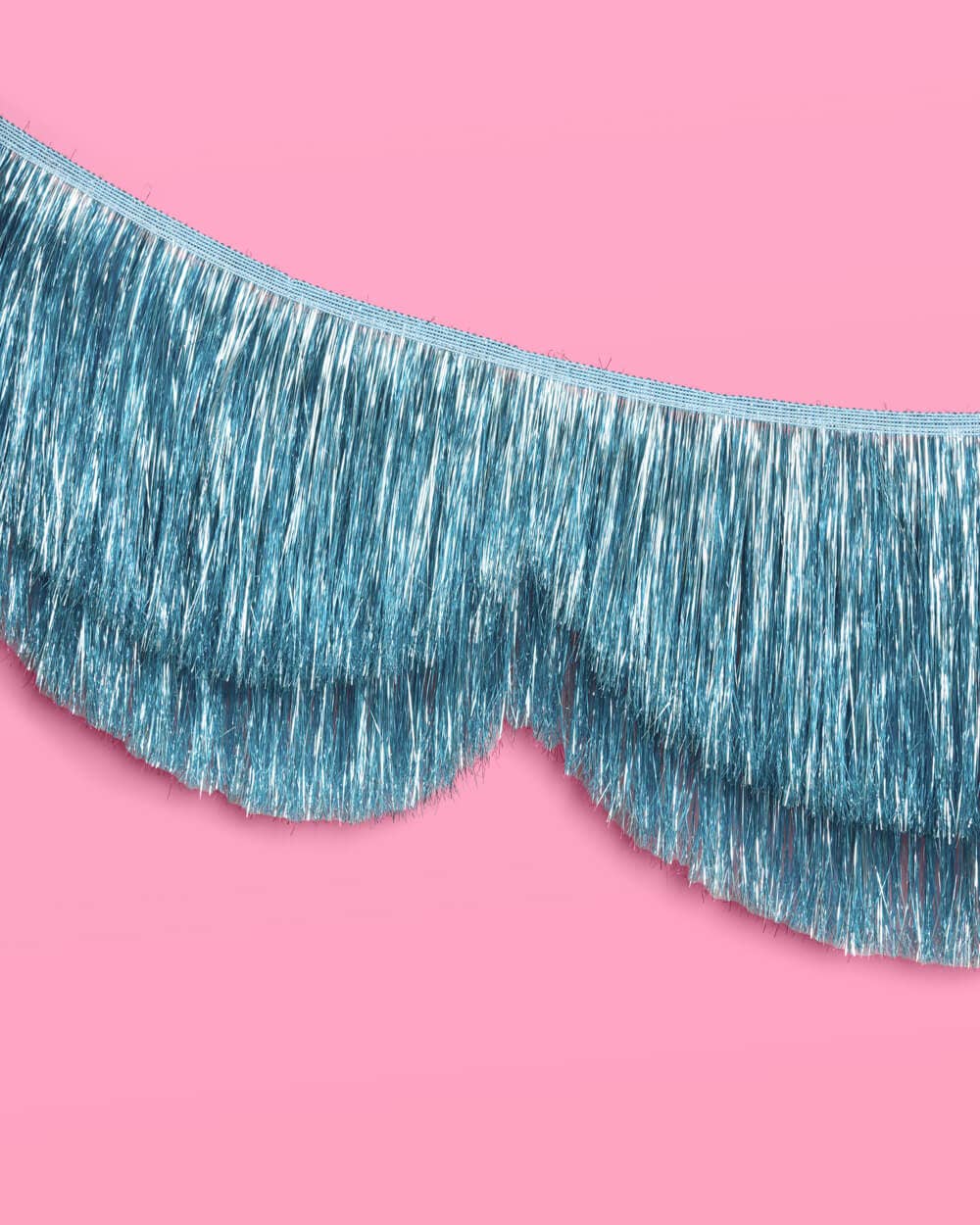 Blue Scallop Fringe Banner