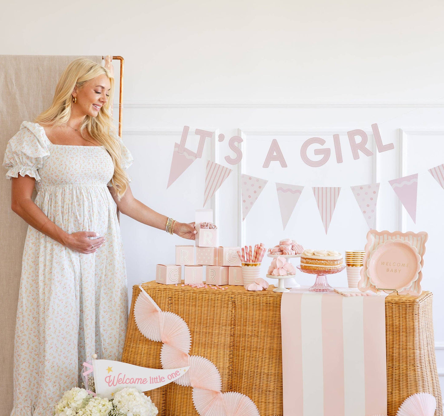 Baby Pink Paper Banner