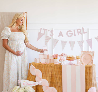 Baby Pink Paper Banner