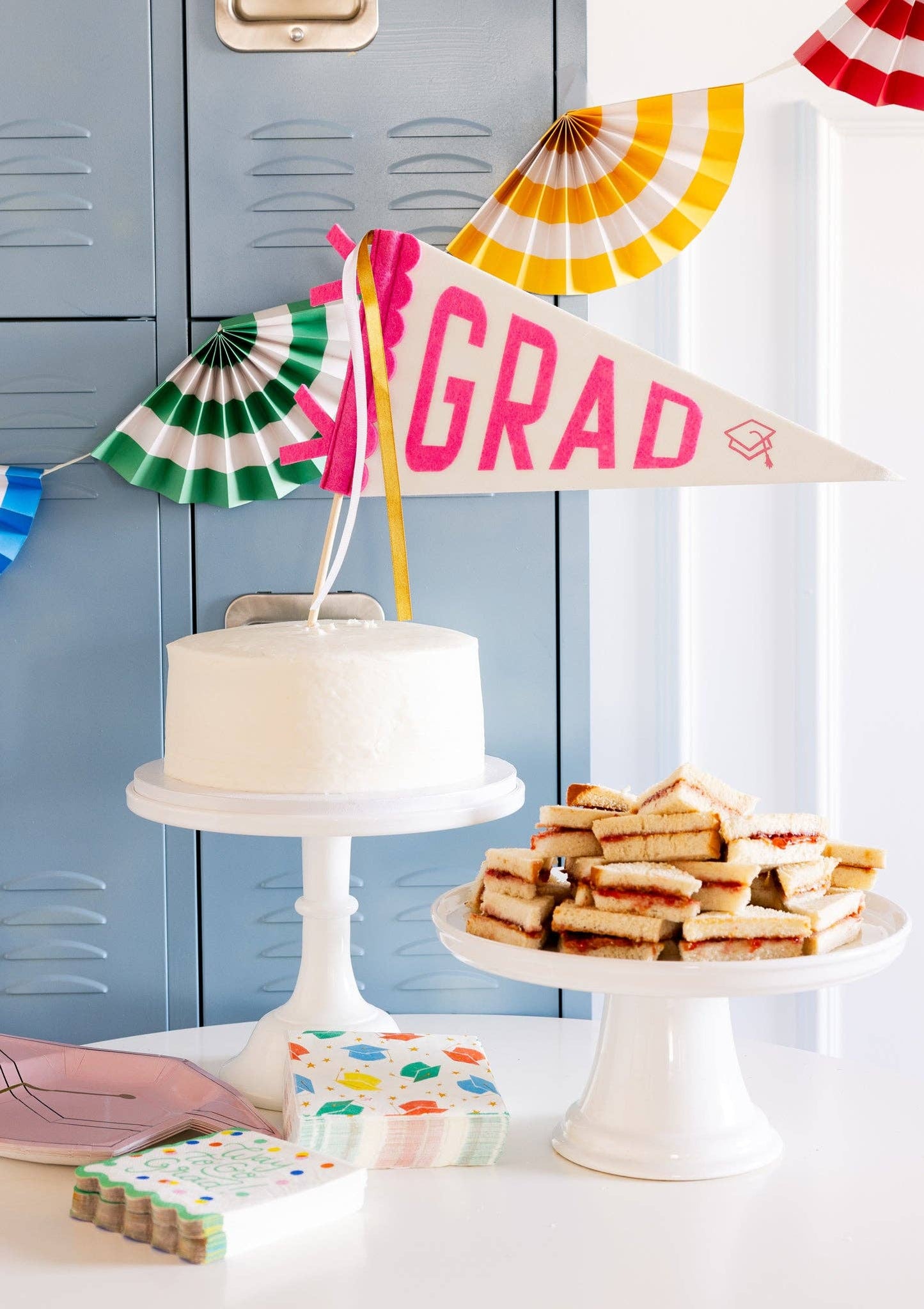 Pink Grad Felt Pennant Banner