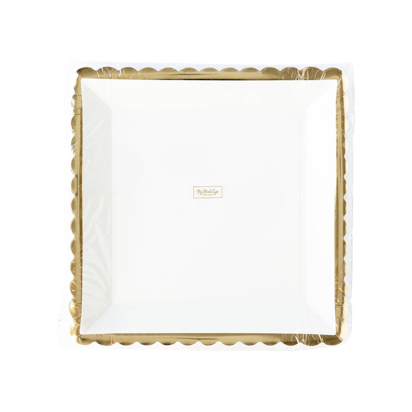 Gold Ruffle Edge Large Plate