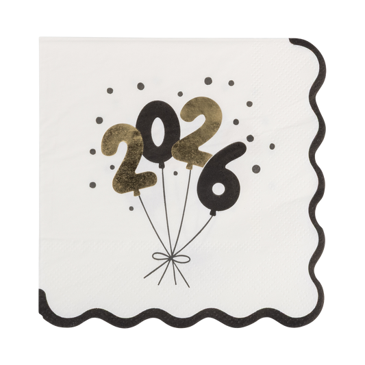 2026 Balloons Cocktail Napkin