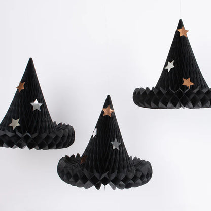 Honeycomb Witch Hat Decorations