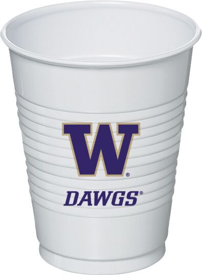 UW Dawgs Plastic Cup - 16oz.