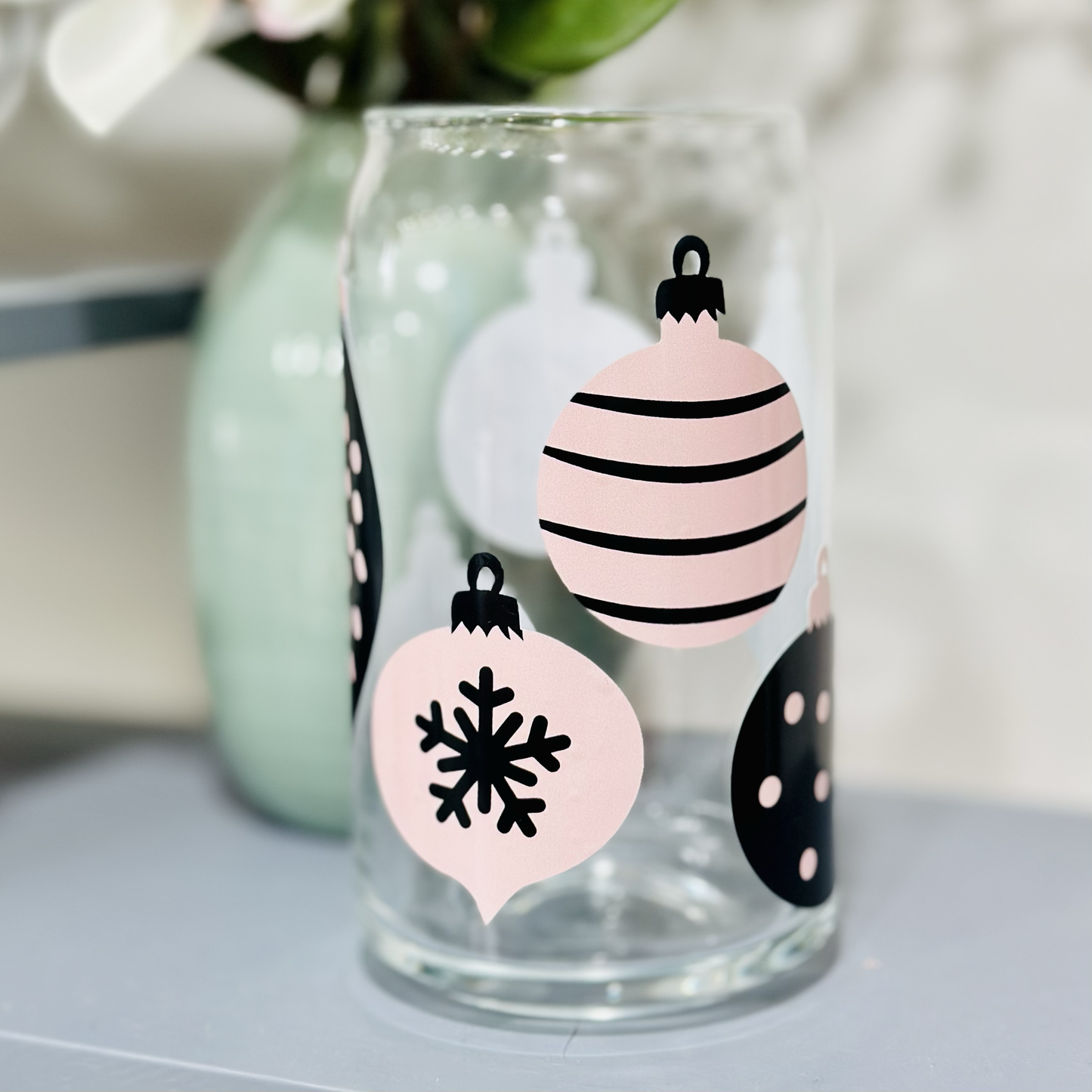 Christmas Ornaments Glass Cup