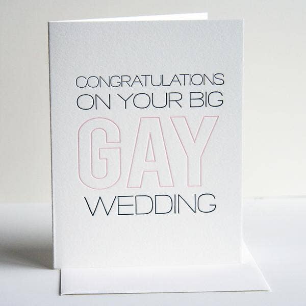 Gay Wedding Greeting Card