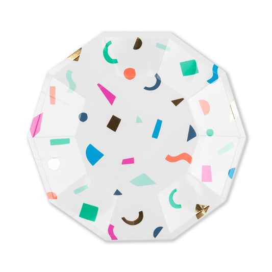 Confetti Paper Plates - Large