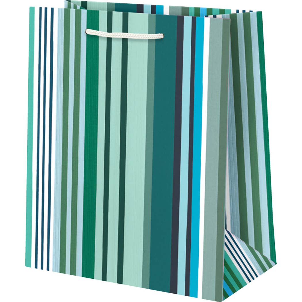 Green Stripes Medium Gift Bag